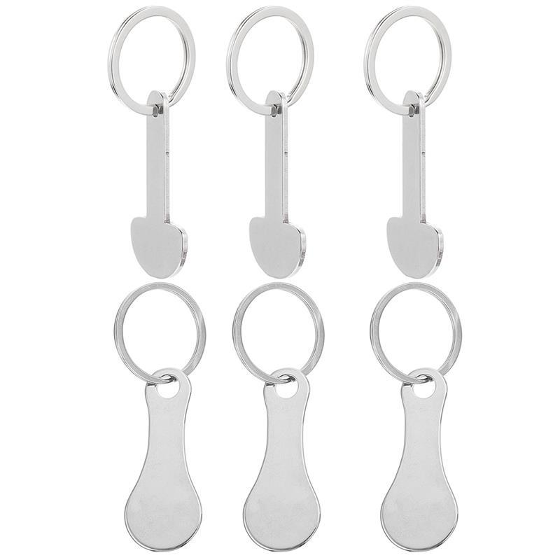 8pcs Key Ring Metal Shopping Trolley Tokens Convenient Trolley Tokens Trolley Tokens Keyring Shopping Cart Token Solver