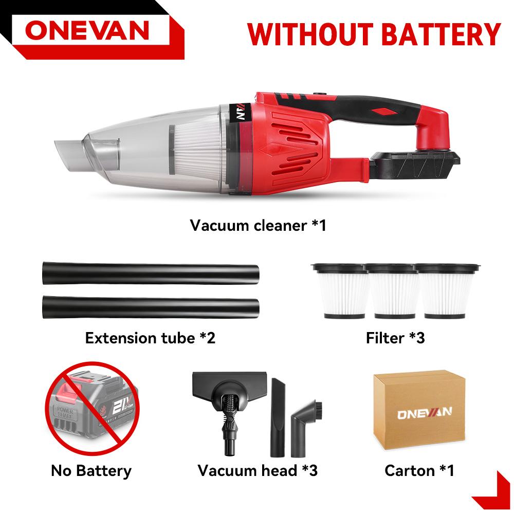 

Пылесос электрический ONEVAN 12 кПа 1500 Вт многофункциональный ручной для уборки автомобиля, дома, пылесборник, инструмент для аккумулятора Makita 18 В с пином NO Battety-NO Plug