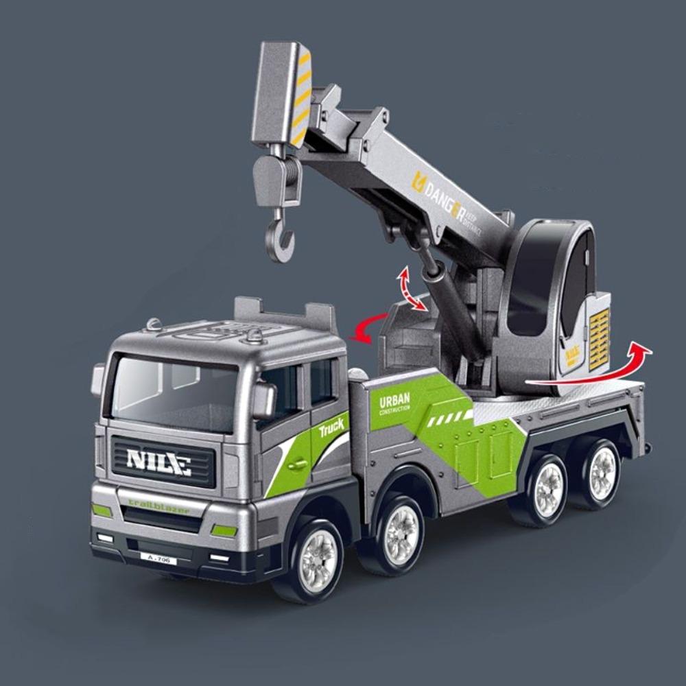 Simulation Engineering Car Model Zinc Zinc Alloy Diecast Vehicle Excavator Crane Truck Toys  Kids Student