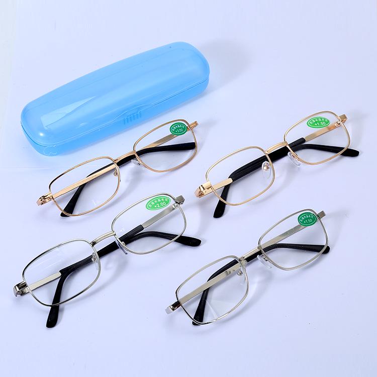 Donghai Crystal Glass Non-Folding Silver Frame Reading Glasses