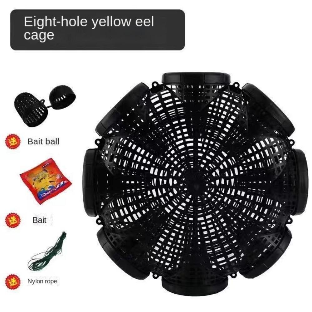 Black Fish Net Cage Fishnet Finless Eel Cage 2024 Fishing Pot