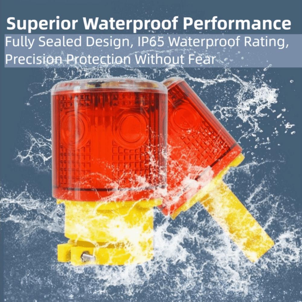 Solar Powered Emergency Warning Light Rain-proof Warning Strobe Light  Road Site