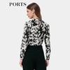 Ports LT8B055TPT084 Women's Floral Print Silk Blend Shirt