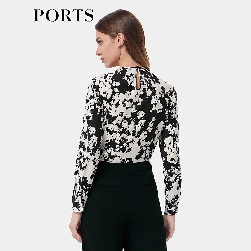 Ports LT8B055TPT084 Women's Floral Print Silk Blend Shirt