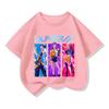 Cool Kpop Hunter Girl Group Pattern Print T Shirt Casual Sports Short-Sleeve T-Shirt  Leisure and Versatile