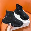 High Quality Thick Bottom Full Diamond Generous High-End Fashion Women'S Boots All Comfortable Non-Slip Breathable Women'S Shoes