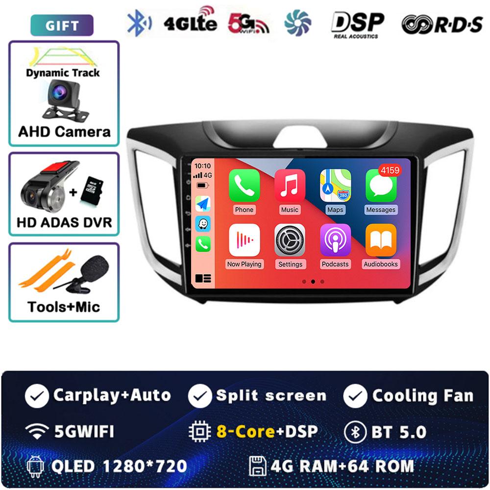 Android 14 Carplay Car Radio For Hyundai Creta Ix25 2015 - 2019 Multimedia Video Player Navigation GPS Stereo 2Din DVD Head Unit