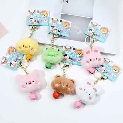 Cartoon Bear Plush Doll Pendant Bunny Cartoon Plush Keychain  Children's Toys
