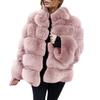 Street style imitation fox fur jacket hooded artificial fur top women's imitation fox fur winter coat