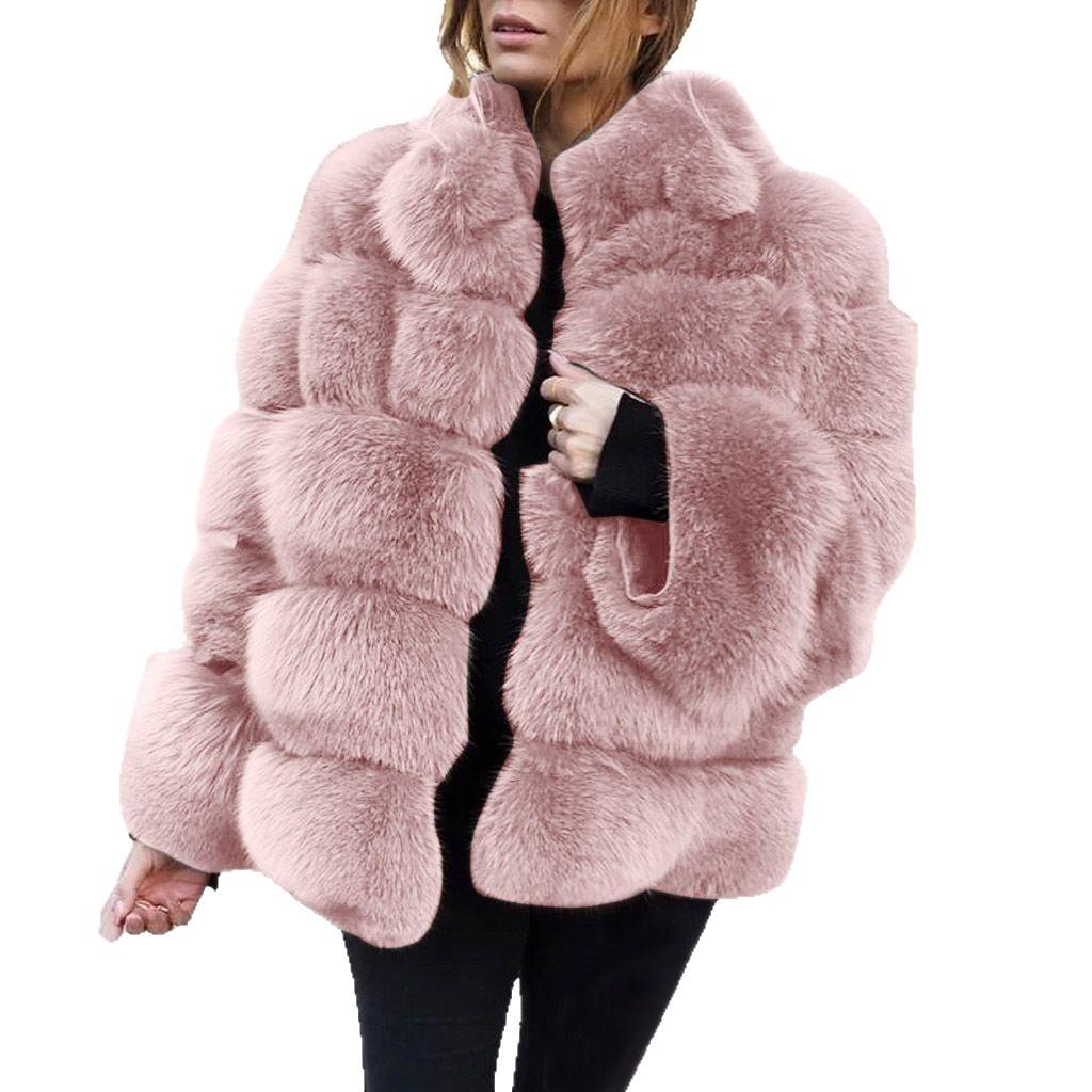Street style imitation fox fur jacket hooded artificial fur top women's imitation fox fur winter coat