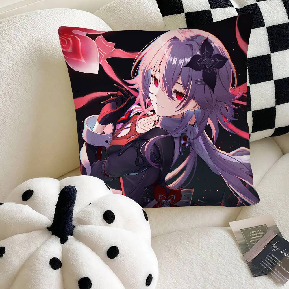 Evernight Niedliches Mädchen Honkai Star Rail Kissenbezug Quadratisches Kissen Schlafzimmer Sofa Freizeit Komfort Kissen Auto Heimdekoration