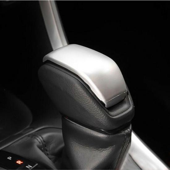 Fit For   Toyota RAV4 Matte Silver Car Inner Gear Shift Knob Cover Trim