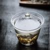 Transparent High Borosilicate Glass Gaiwan Tea Cup Puer Tea Bowl Mugs Chawan Soup Tureen Chahai Kung Fu Chinese Soup with Lid