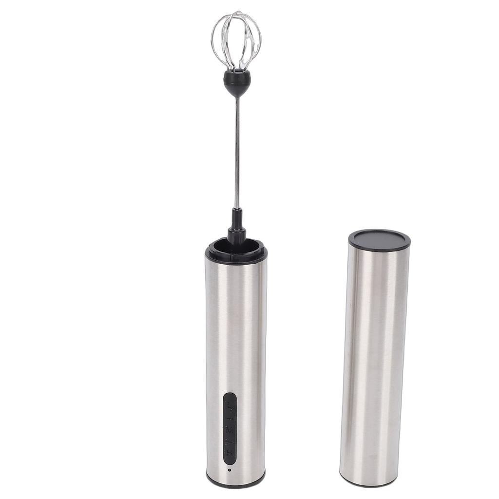   USB Rechargeable Milk Frother Handheld Stainless Steel Portable Hand Frother Drink Mixer   for   Travel Camping  
