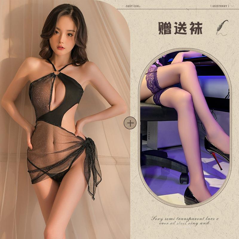 Flash girl sexy underwear women's sexy perspective temptation mesh yarn slim and thin direct sales