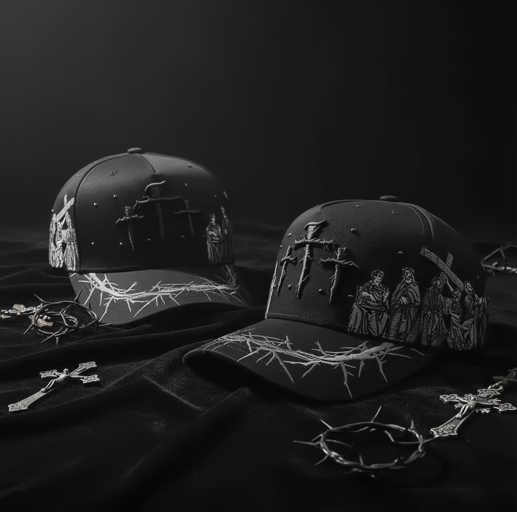Wholesale Yo No Pesco Star Satin Lined Terry Dobby Embroidered Bling Sports Cap 5 Panel Rhinestone Brim Baseball Caps Barbas