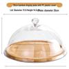 Round Dessert Tray with Transparent Lid - Fruit Tasting Display Cover