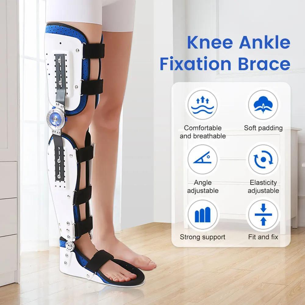 Einstellbare Knie-Knöchel-Fuß-Orthese, Unterstützung der unteren Gliedmaßen, Brace Frakturschutz, Beingelenkunterstützung, Bänder, Rehabilitationspflege