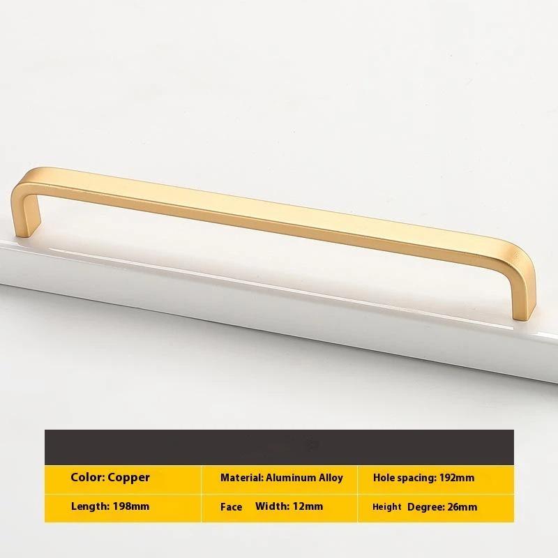 Modern Minimalist Pulls Cupboard Dressers Black Gold Silver Cabinet Door Handles Closet Drawer Knobs Kitchen Furniture Hardw