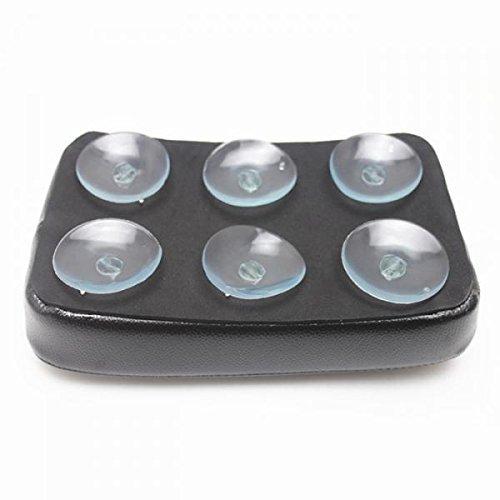 Karun Motorcycle Pillion Pad Seat with 6 Suction Cups, Artificial Leather, for Dyna, Sportster, Softail, and Touring