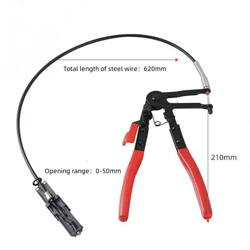 Clamping Pliers Cable Type Flexible Wire Long Automotive Hose Clamp Straight Throat Tube Bundle Removal Tool