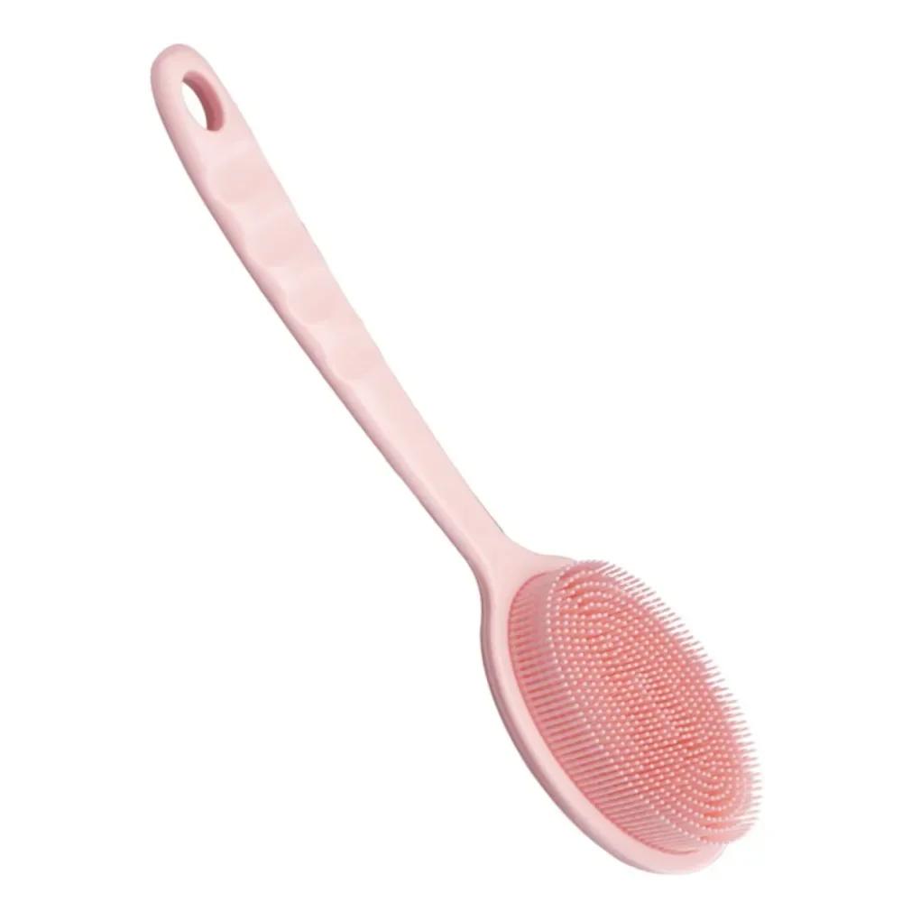 Double-Sided Silicone Back Scrubber Long Handle Body Bath Brushes Mud Back Scrubber Shower Massage Exfoliation Brush Body Wash