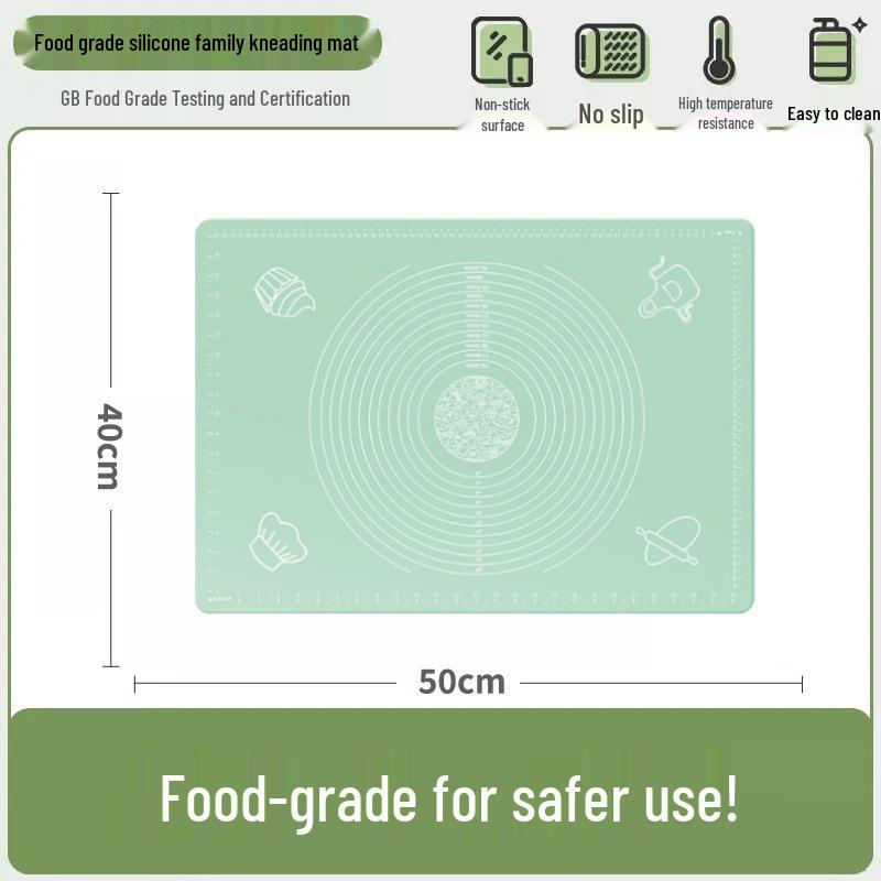 Silicone Non-Slip Dough Kneading and Rolling Mat – Large Food-Grade Kitchen Board for Dumpling Making