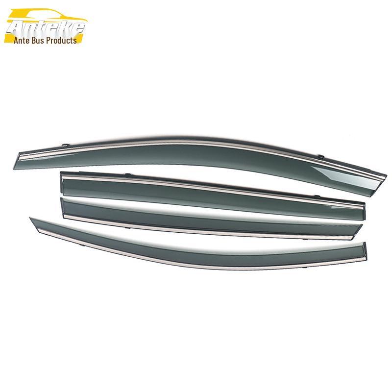 14 Vios FS Rain Guards: Stainless Steel Sun Visor Trim for Cars