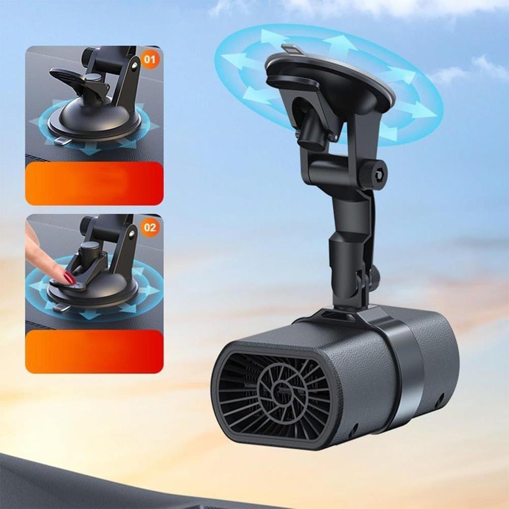 12 Volt Heater Defroster with Fan 2 In 1 Portable Car Heater with Suction Holder for Vehicle Truck Window Winter