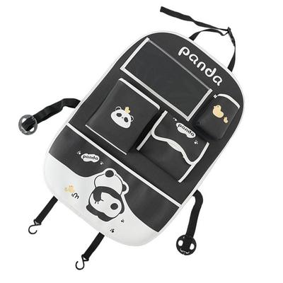 Automotive Seat Back Organizers Cute Cartoon Panda Back Seat Storage Multifunctional Car Trash Can Vehicle Backseat Organizer