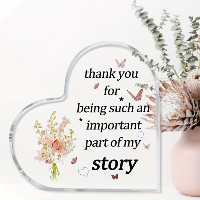 2D Flat, Teacher Appreciation Gifts Acrylic Desktop Decoration Plaque, Home Decor Plaque Hanging Wall Art Decorative Garden Decoration for Room Door S