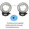 Adjustable 144 LED Ring Light Black White Microscopes Protective Cover  Microscope