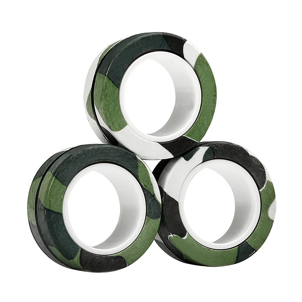 Magnetischer Fingerringe Set für Kinder und Erwachsene Stressabbau und Fokus Spielzeug Drehende Fidget Ringe für Angst und Konzentrationsverbesserung