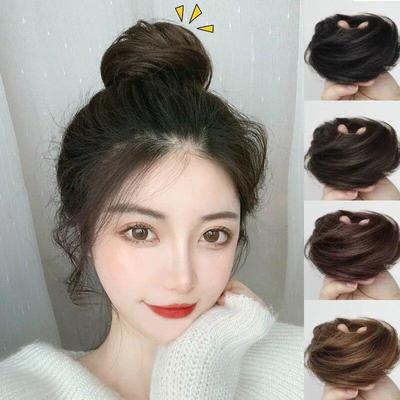 Fluffy Invisible Seamless Bun Natural Look Synthetic Hair Ring Fluffy Hair Decoration Women Girls Hair Tie Braiding Hair Styling