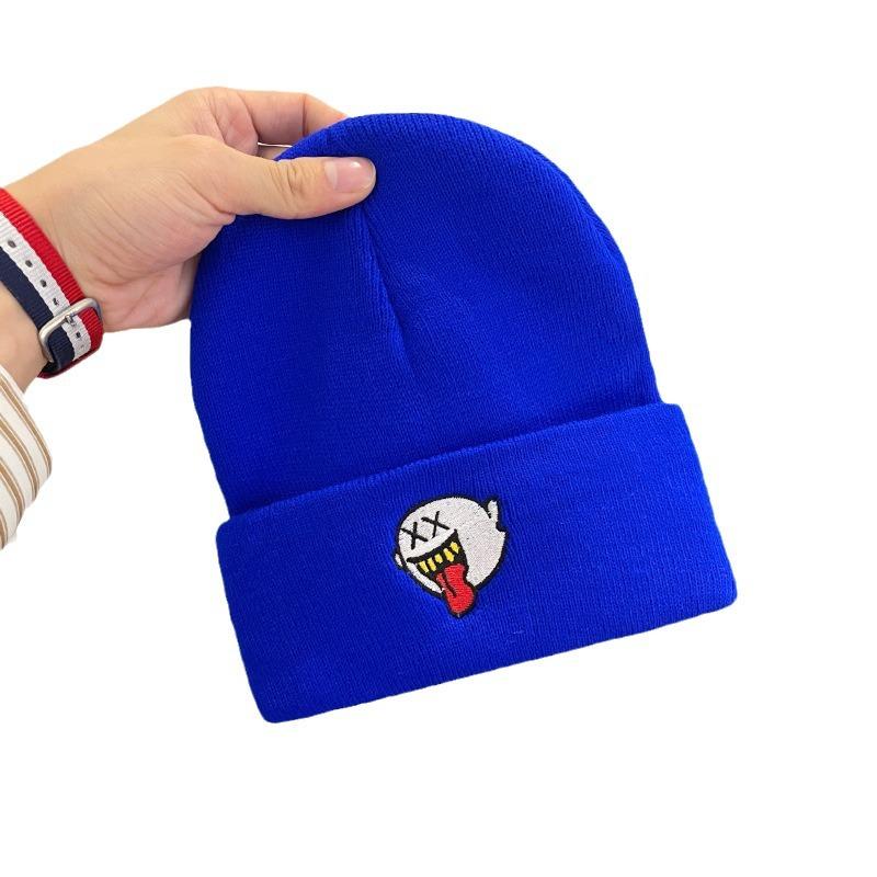 Woolen Hats for Men and Women Japanese Versatile and Cute Warm and Cold Proof Knitted Hats for Autumn and Winter Pullover Cold Hats