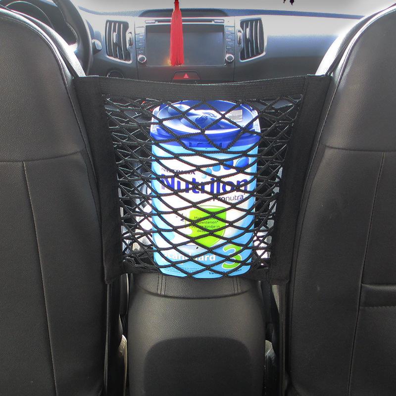 Car Seat Back Storage Net Organizer - Hanging Partition Bag for In-Car Use