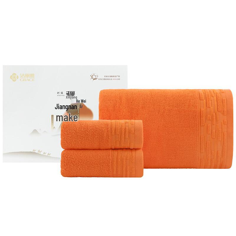 Jieliya Combed Cotton Towel & Bath Towel Set