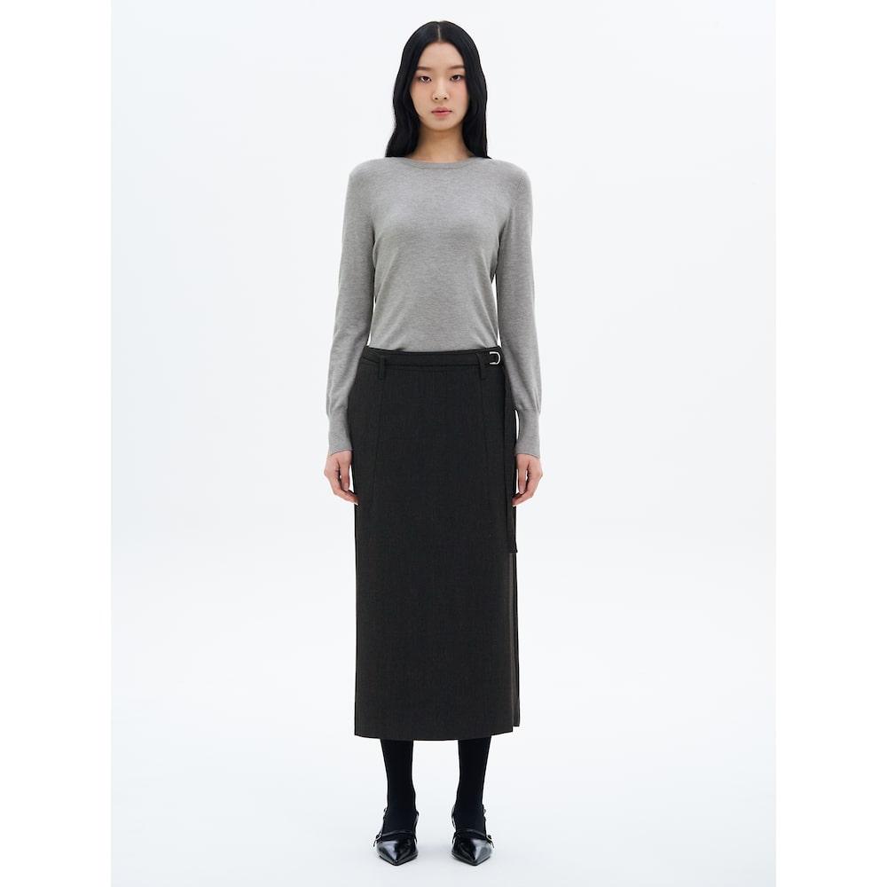 8SECONDS Basic Round Neck Pullover Light Gray