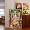 Religion Elefant Gott Indien Hinduismus Ganesha Klassische Vintage Poster Decoracion Malerei Wand Kunst Weiß Kraft Papier Kawaii