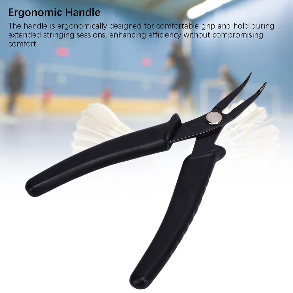 Tennis Schläger Besaitungswerkzeug 14cm Kohlenstoffstahl Gebogene Nase Badmintonsaitenzange Ergonomischer Easy-Grip für Schmuckherstellung