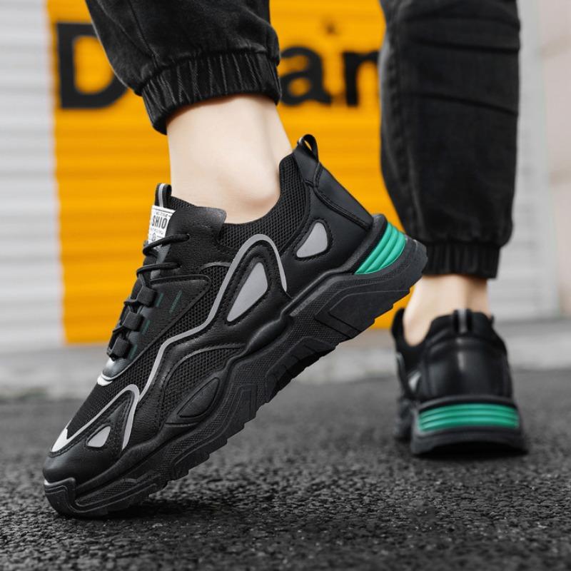 Fashion High Quality Men Air-cushion Sneakers Spring Summer Breathable Running Sport Shoes Tennis Shoe Non-slip Damping Basketball Shoes