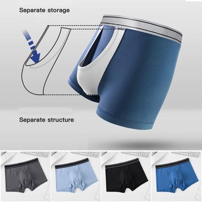 Herren Slim Fit Shorts Slips Sommer Dünne Patchwork Farbe Unterwäsche U-konvexen elastischen Bund