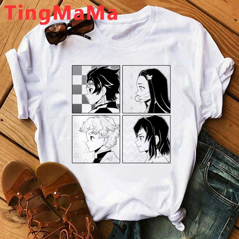 Demon Slayer Rengoku T Shirt Unisex Kimetsu No Yaiba Tshirt Anime Uzui Unisex Cartoon Tanjiro Inosuke Zenitsu Nezuko T-shirt Unisex