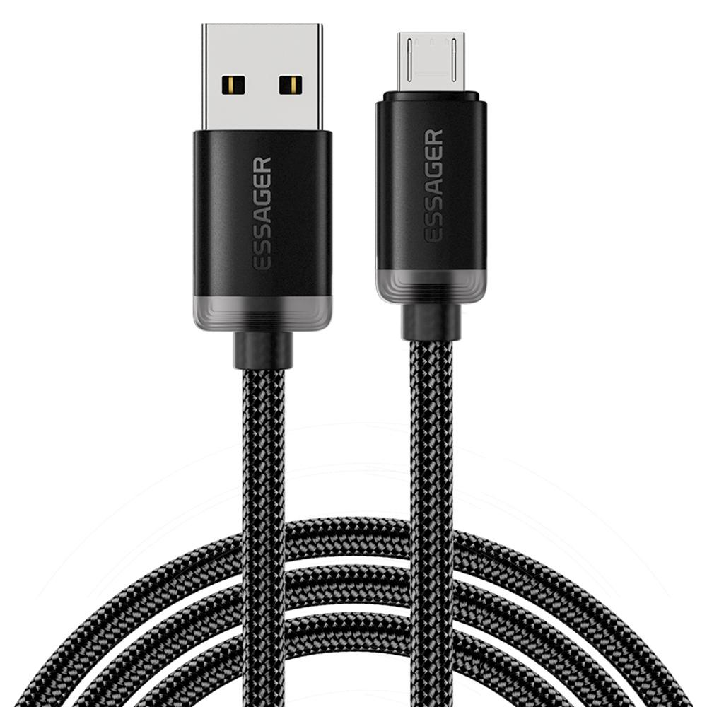 ESSAGER ES-X60 3m USB to Micro Phone Charging Cable Braided Data Cable A