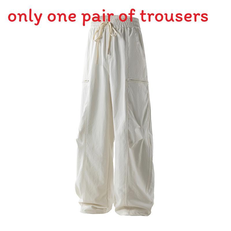 Mens Casual Wide Leg Pants With Drawstring For Streetwear Youth Fashion