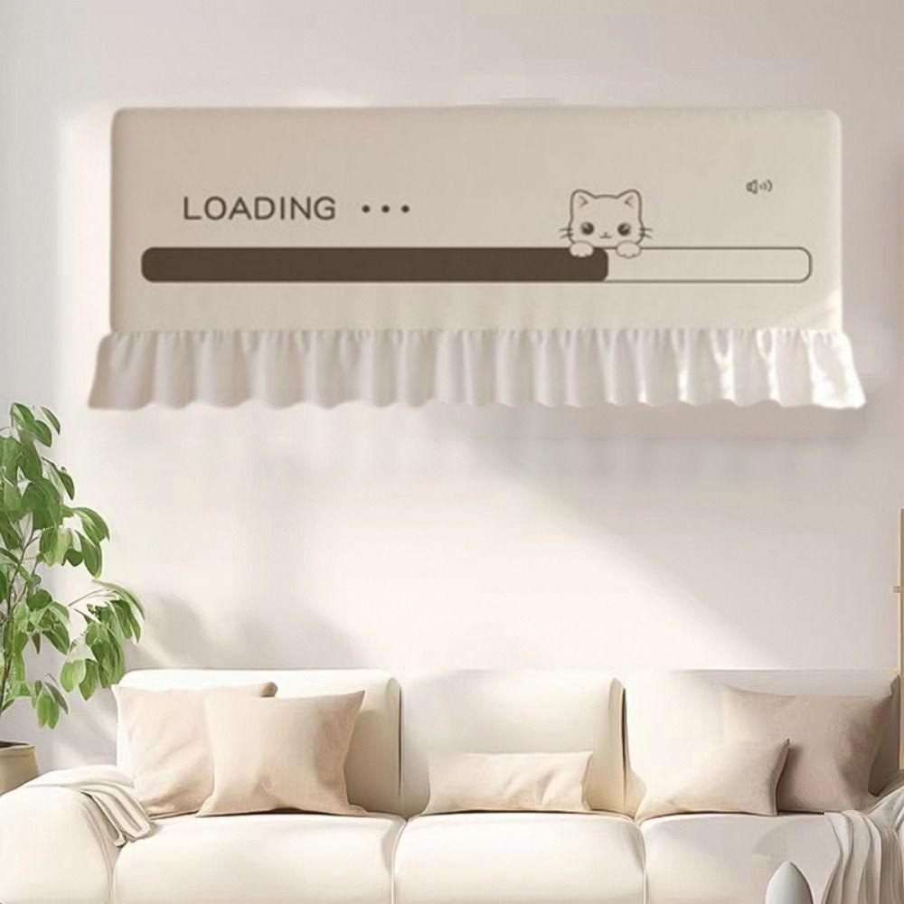 Elastic Bands Air Conditioning Cover Breathable Air Conditioning Curtain  Home Decor