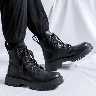 Fashion Thick Soled Men's Boots Classic British Trendy Styles Outdoor Leisure Fashion Party Daily Handsome Young People Quality Shoes