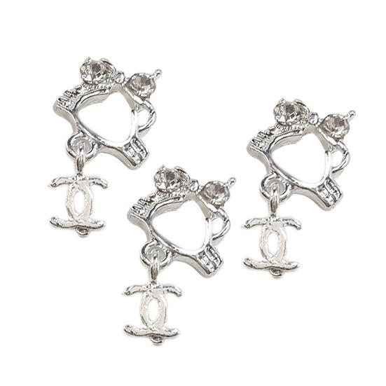 3Pcs Nail Charms Sparkling Stunning Visual Effect Ultra-Light Creative Shape Wide Application DIY Alloy Shiny Bow-knot Rhinestone Nail Art Decorations