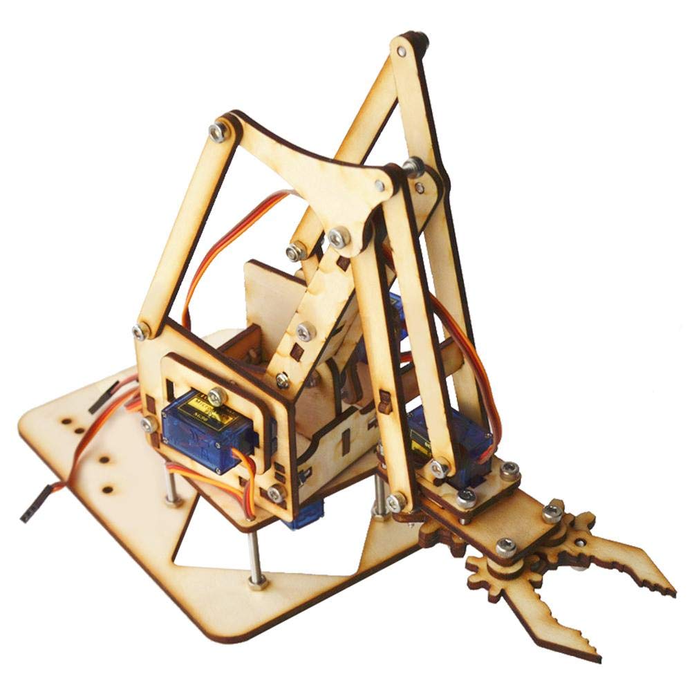 Robot Arm Kit, SG90 Servo Motor, 4DoF, Lightweight, Assembled DIY Mechanical Arm, Compatible with SNAM1500
