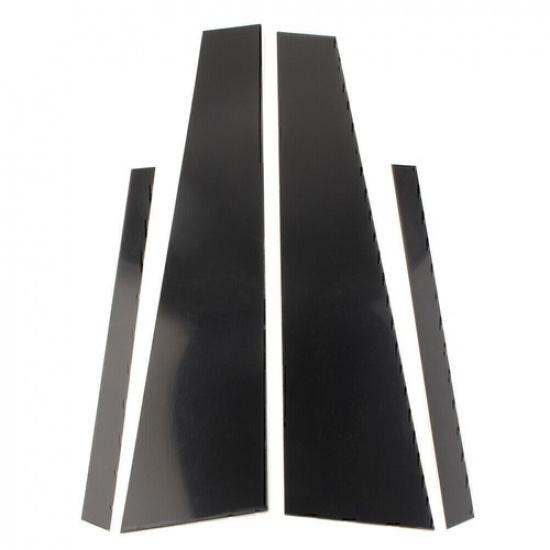 ?4pc Set Door Trim Pillar Posts Black Cover For VW Jetta 2012-2018 4dr Sedan